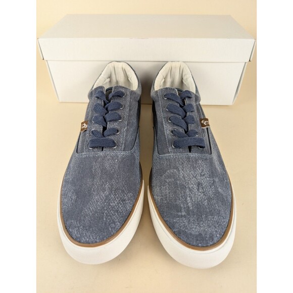 Caribbean Joe Shoes Mens 13 Rica Canvas Lace Up Sneakers Denim Blue Lace Up NEW - Picture 5 of 8